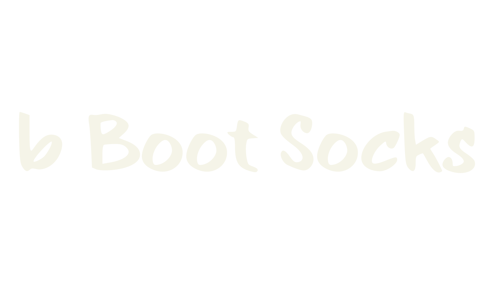 b Boot Socks, handwriting font preview