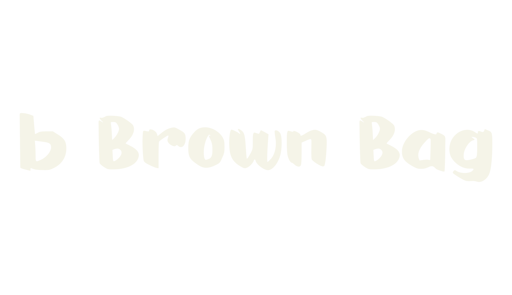 b Brown Bag, bag font preview