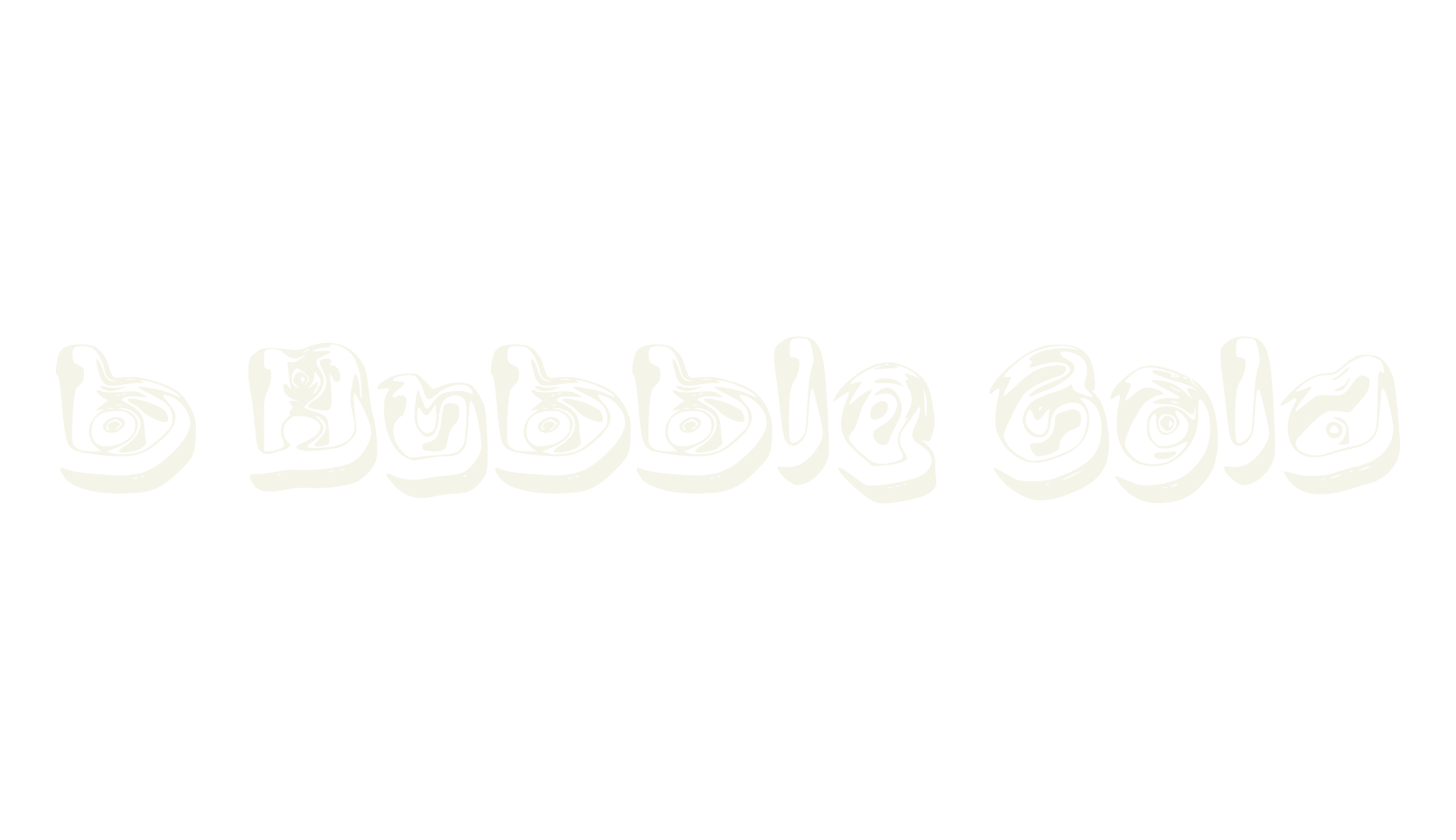 b Bubble Gold, bubble font preview