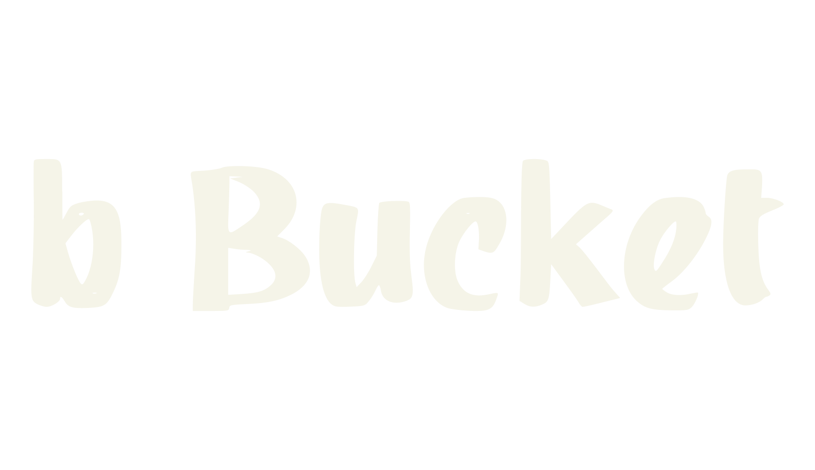 b Bucket, birthday font preview