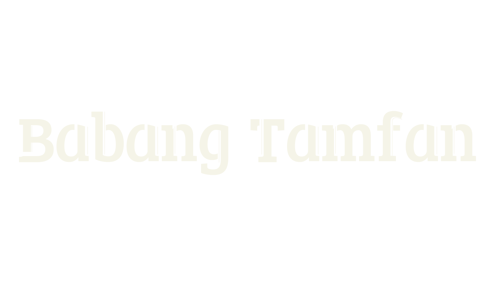 Babang Tamfan, slab-serif font preview