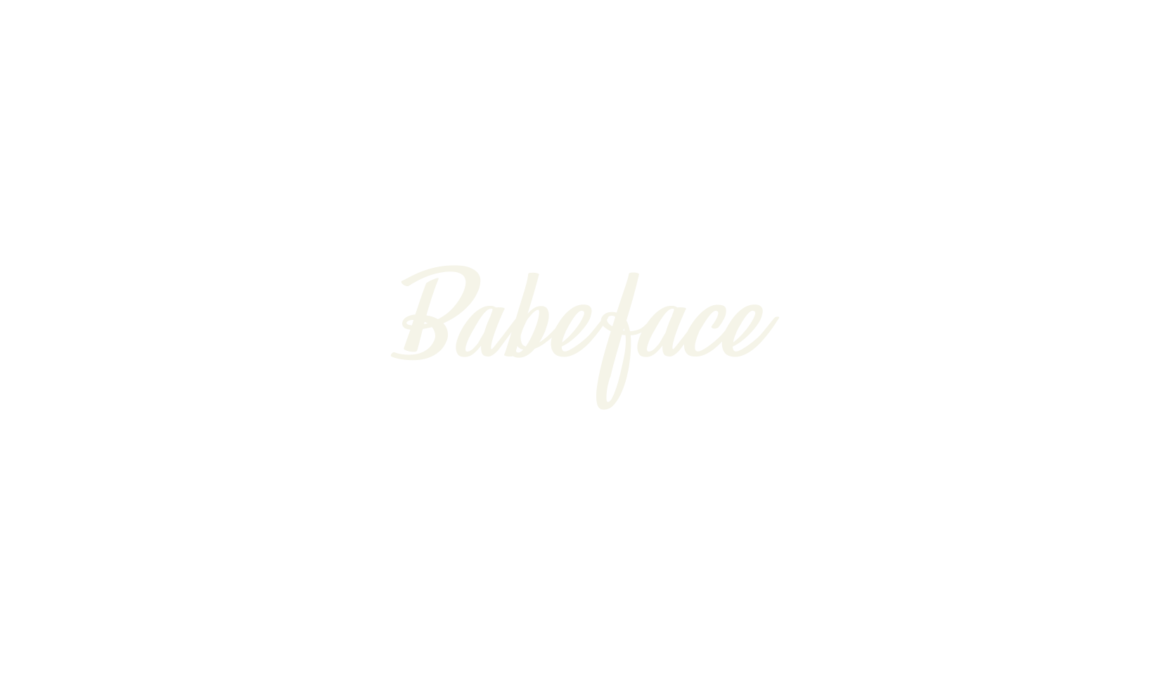 Babeface, fashion script font preview