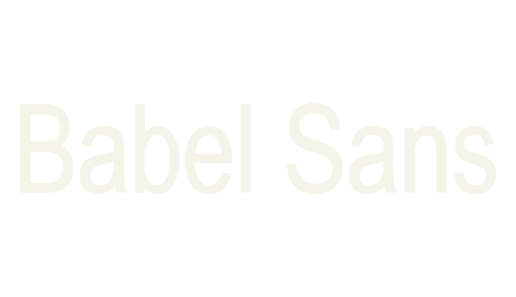 Babel Sans, sans font preview