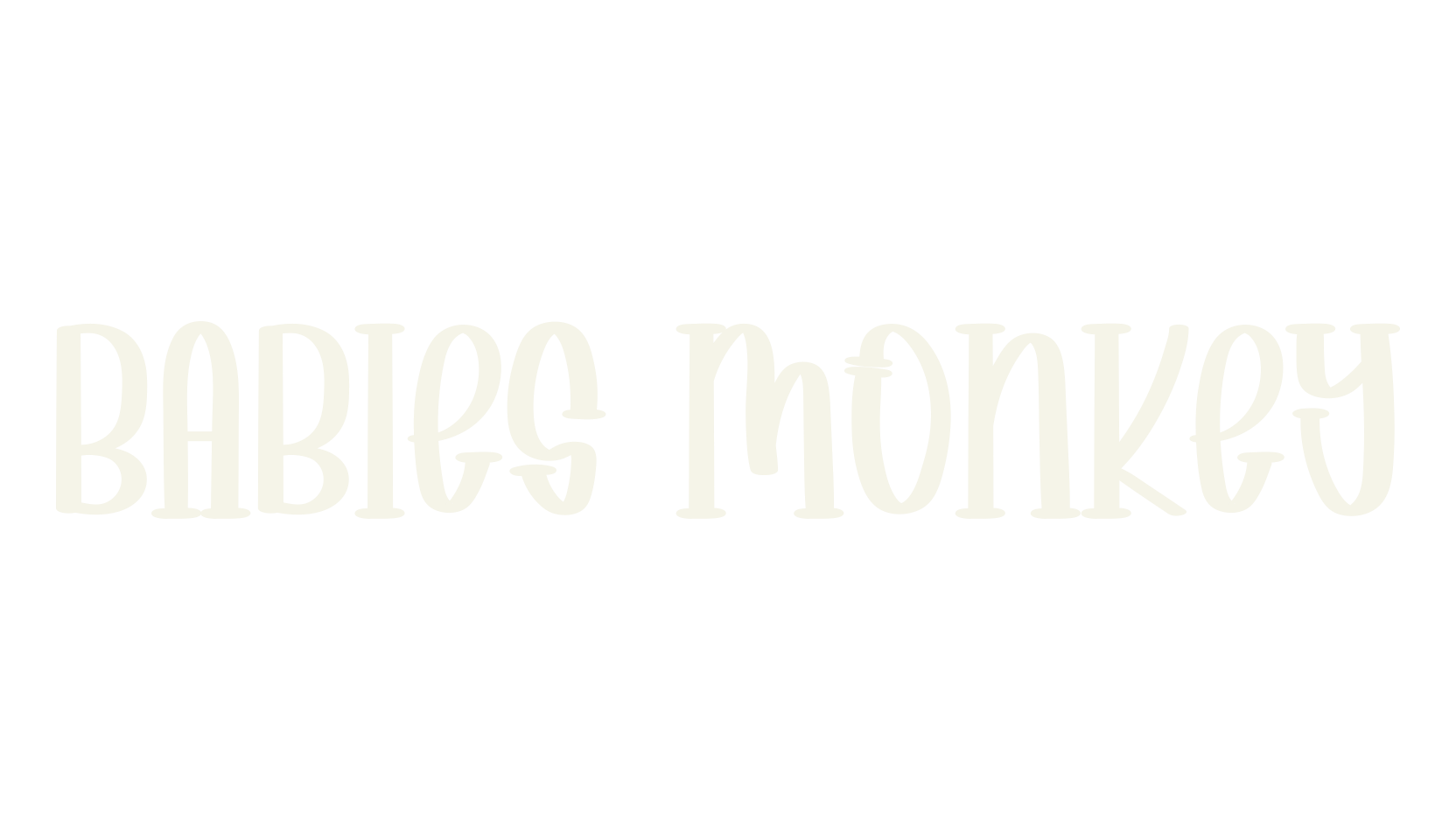 BABIES MONKEY, fancy font preview
