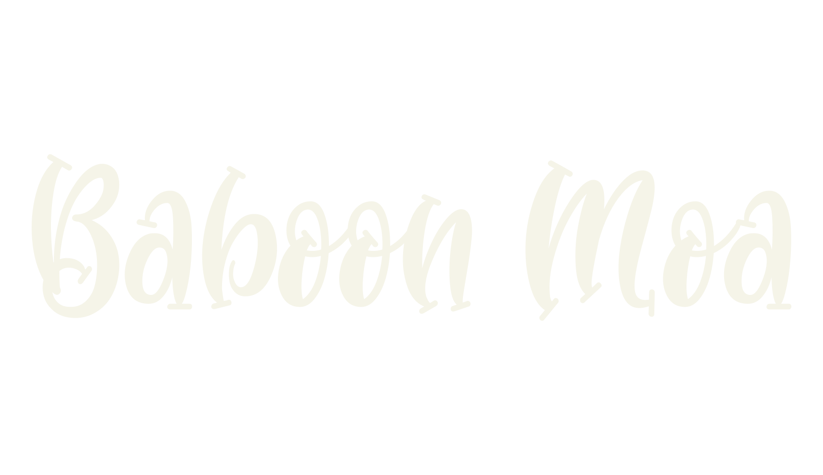 Baboon Moa, handwriting font preview