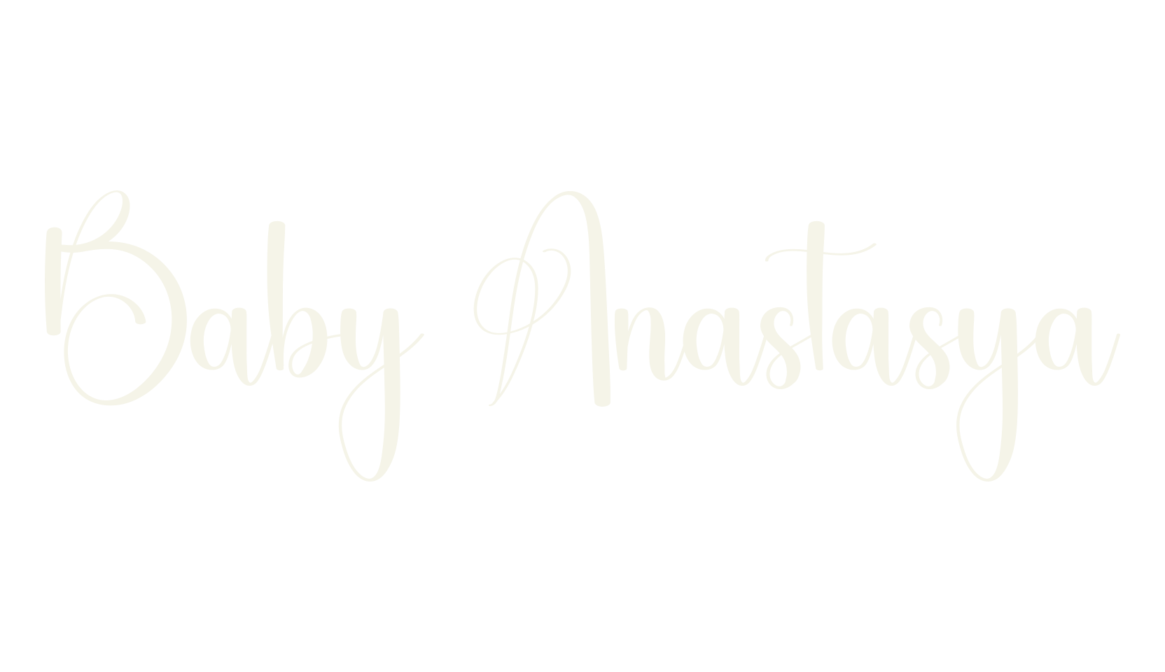 Baby Anastasya, alphabet font preview