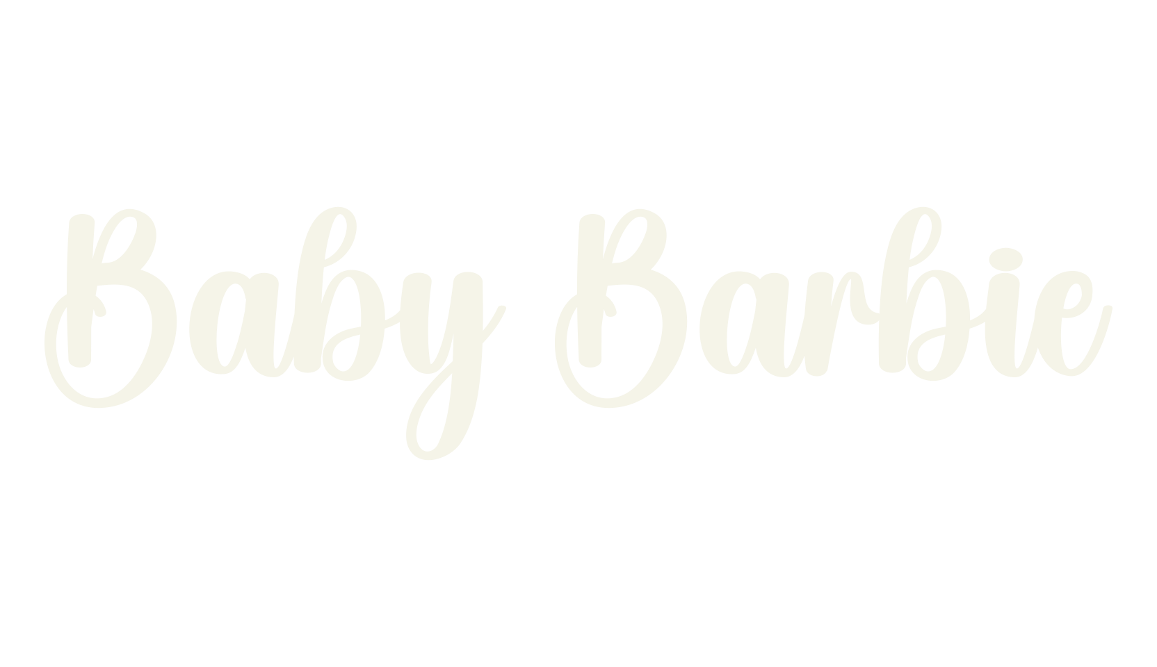 Baby Barbie, calligraphy font preview