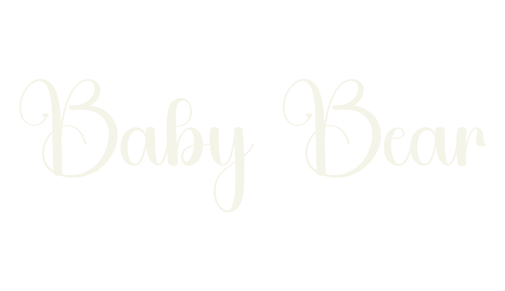 Baby Bear, script font preview