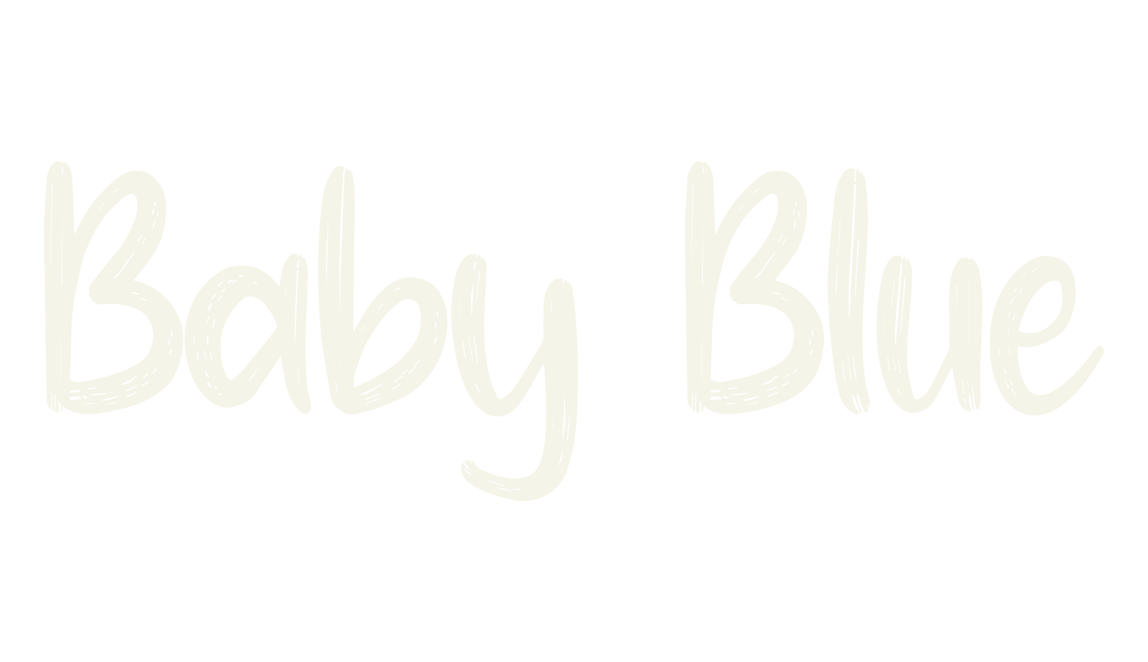 Baby Blue, cute font preview