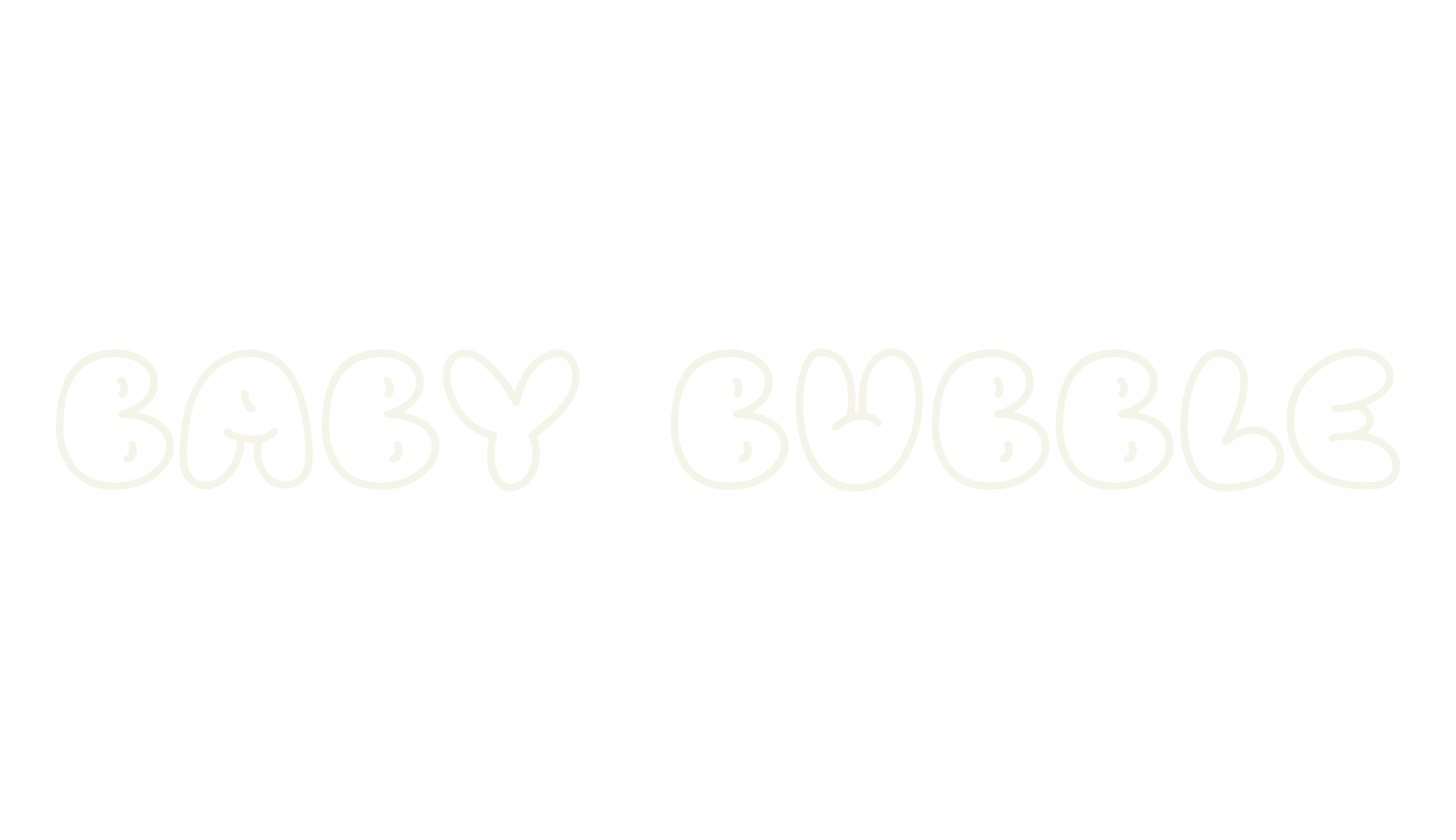 Baby Bubble, bubble letters font preview