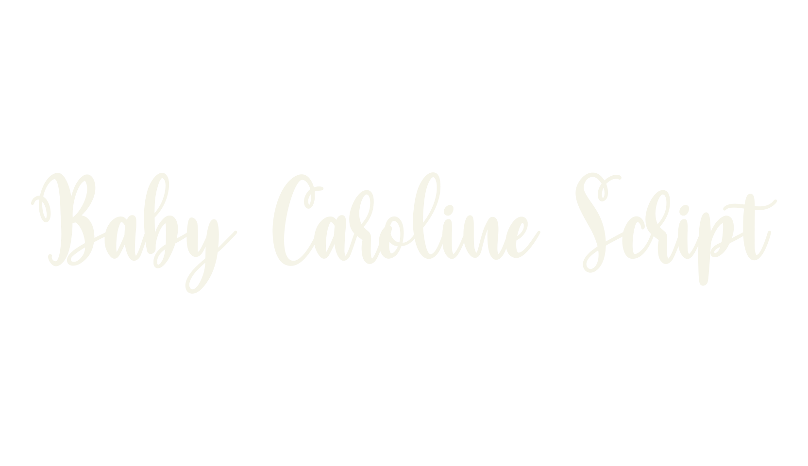 Baby Caroline Script, baby font preview