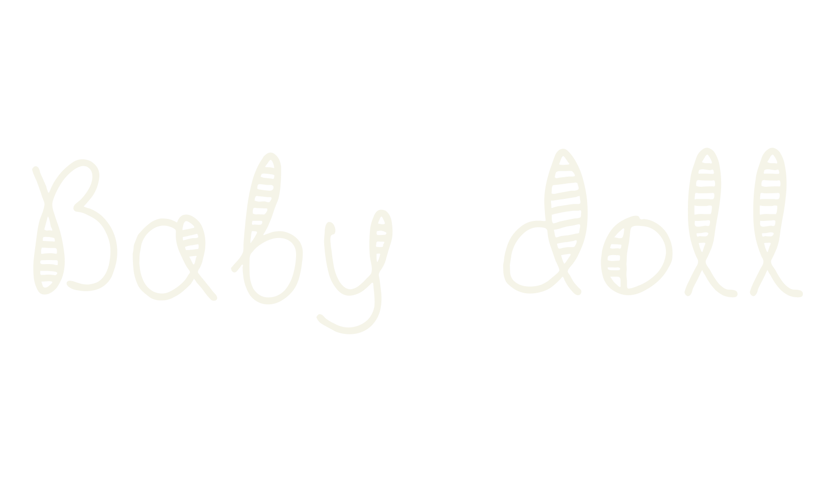 Baby doll, cute font preview