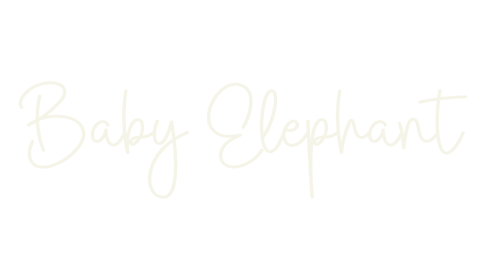 Baby Elephant, calligraphy font preview