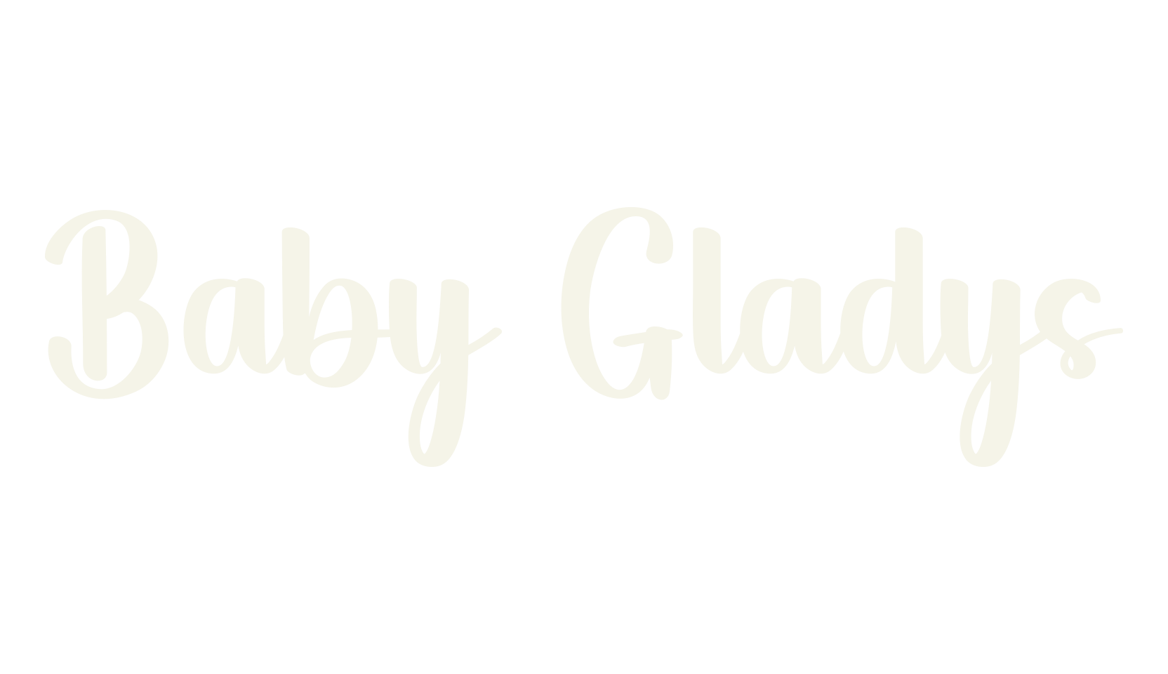 Baby Gladys, calligraphy font preview