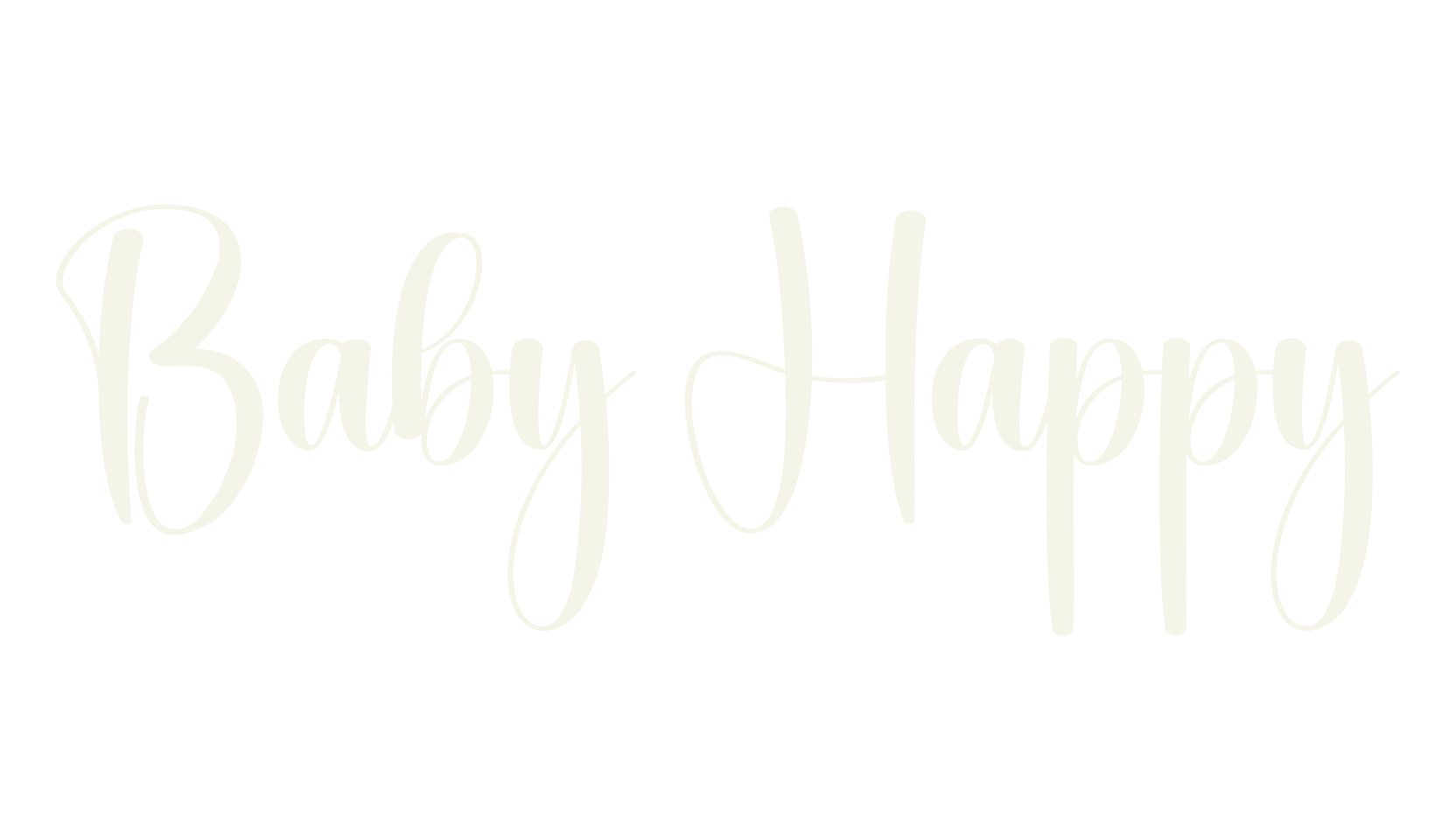 Baby Happy, calligraphy font preview