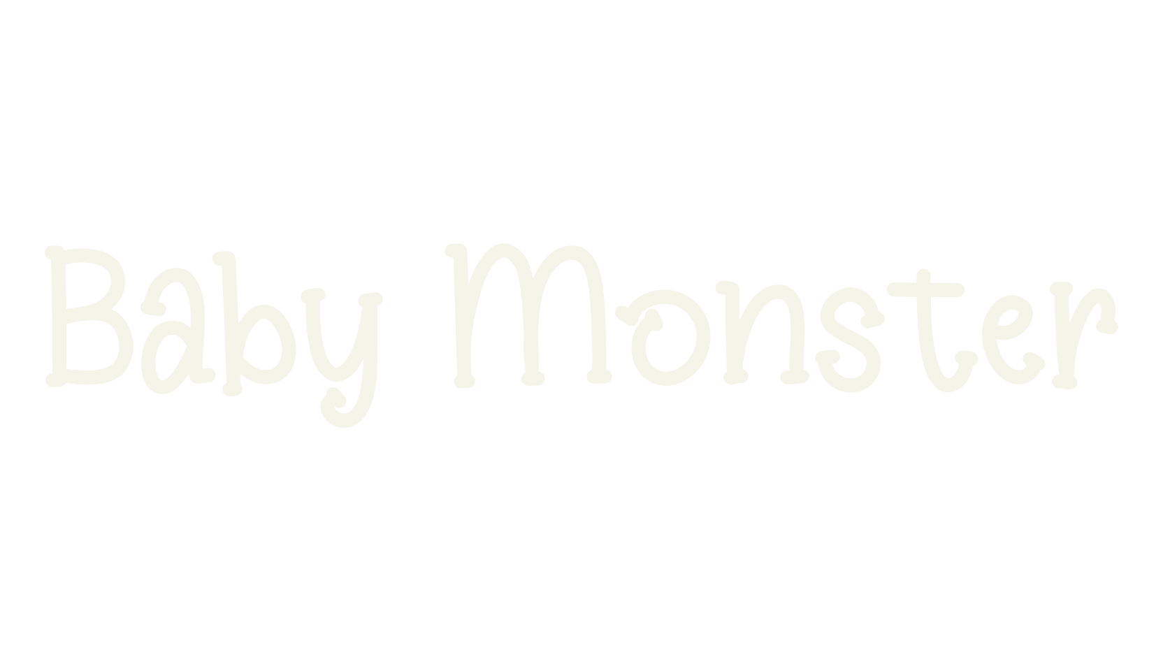 Baby Monster, doodles font preview