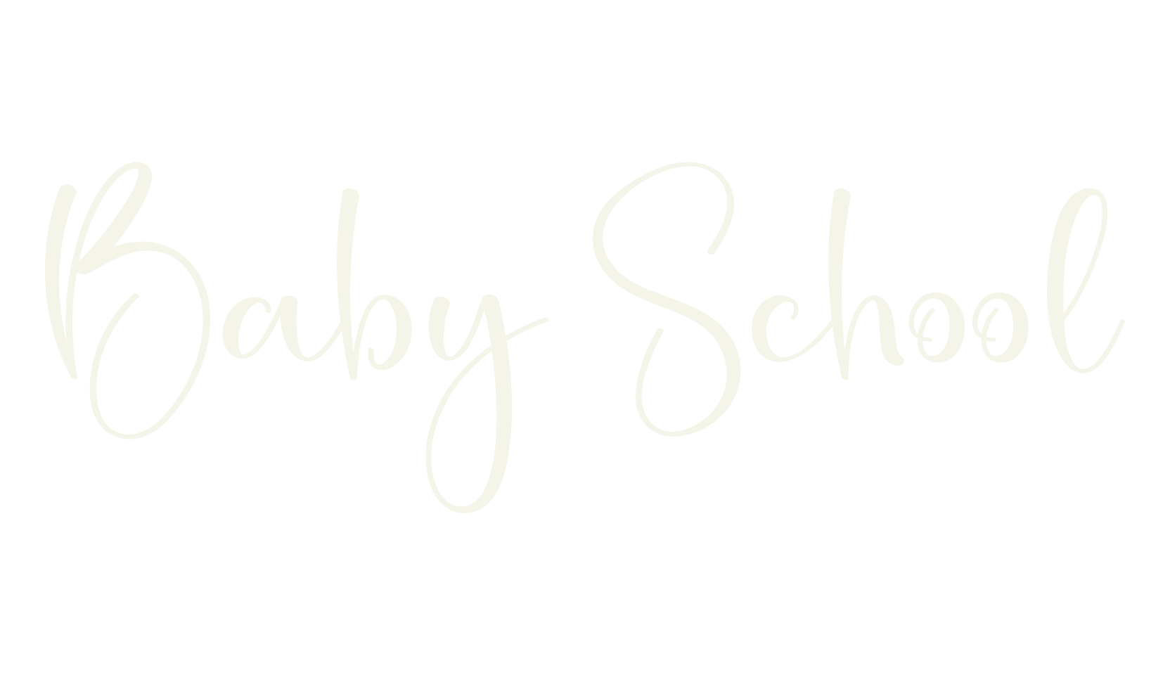 Baby School, calligraphy font preview