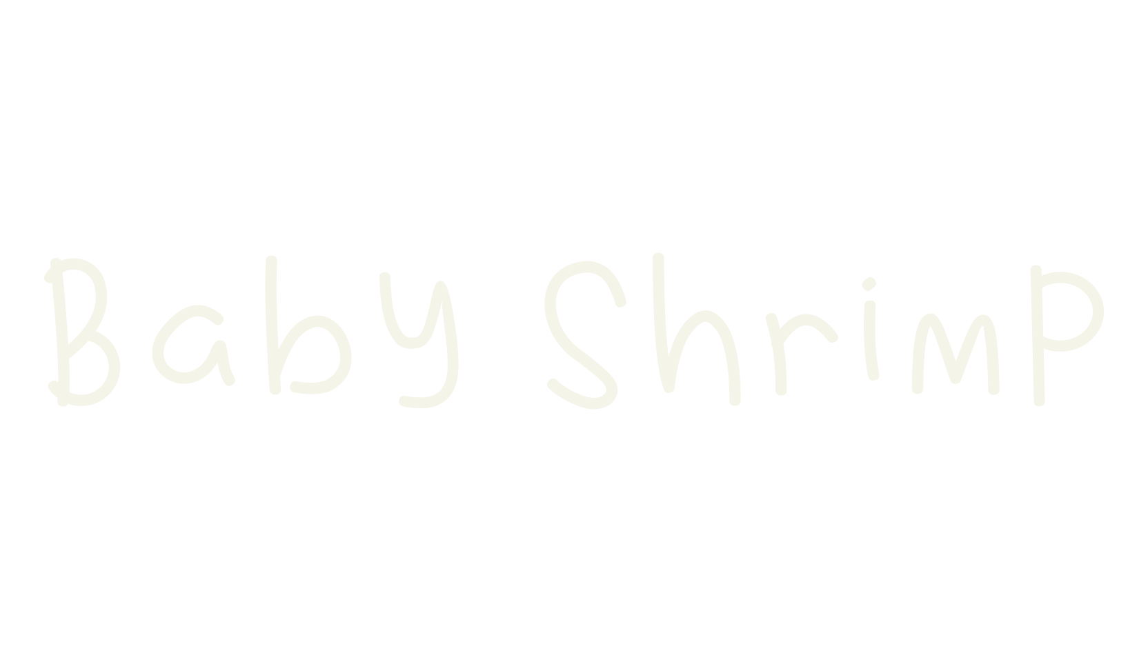 Baby Shrimp, handwriting font preview
