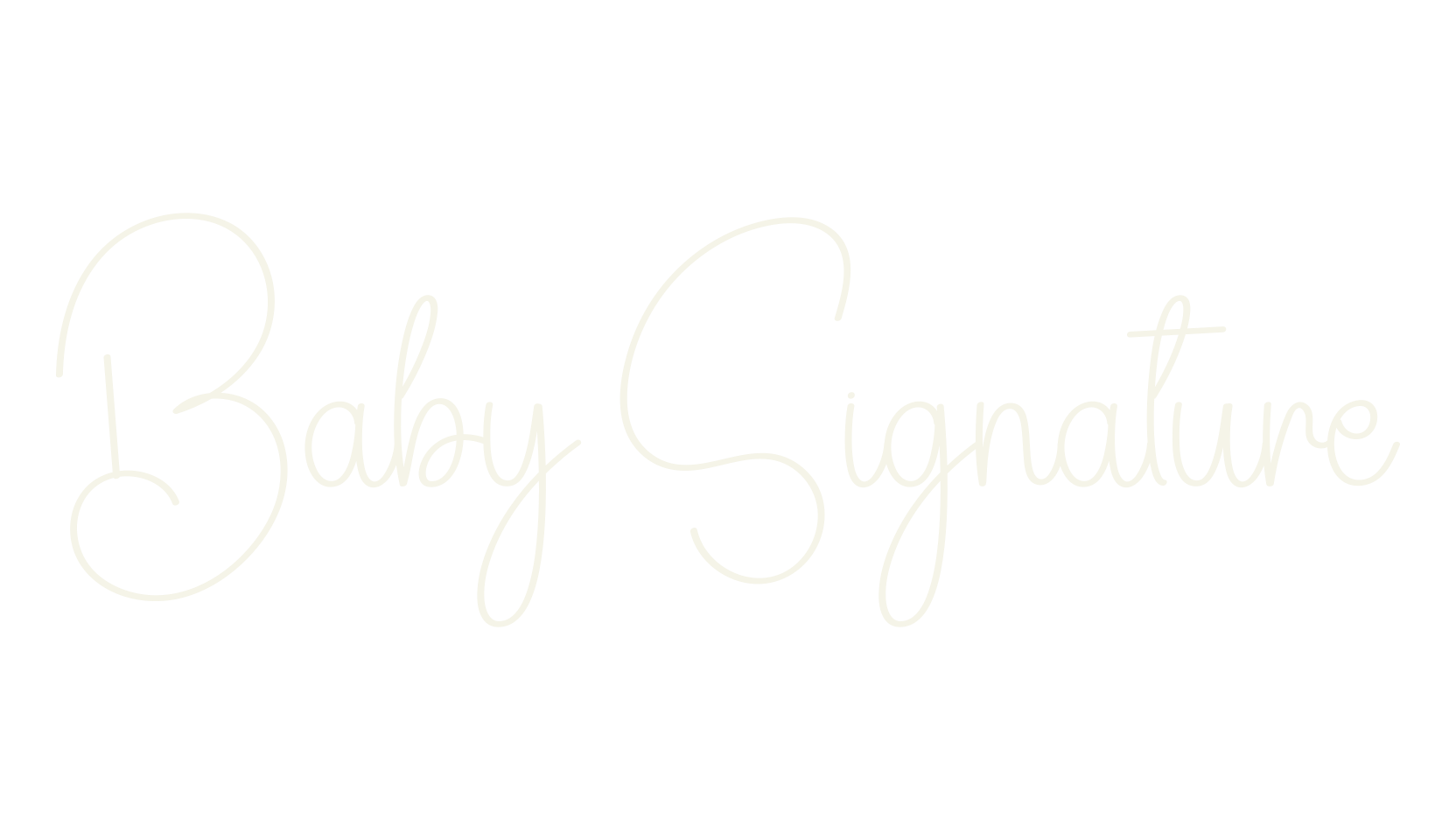 Baby Signature, calligraphy font preview