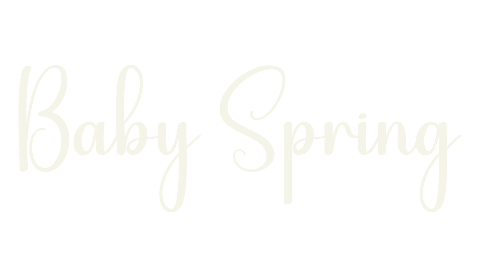 Baby Spring, calligraphy font preview