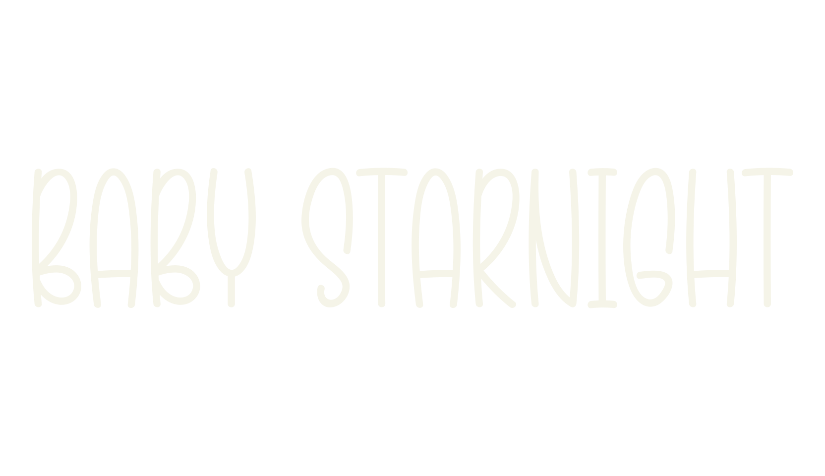 Baby Starnight, various font preview