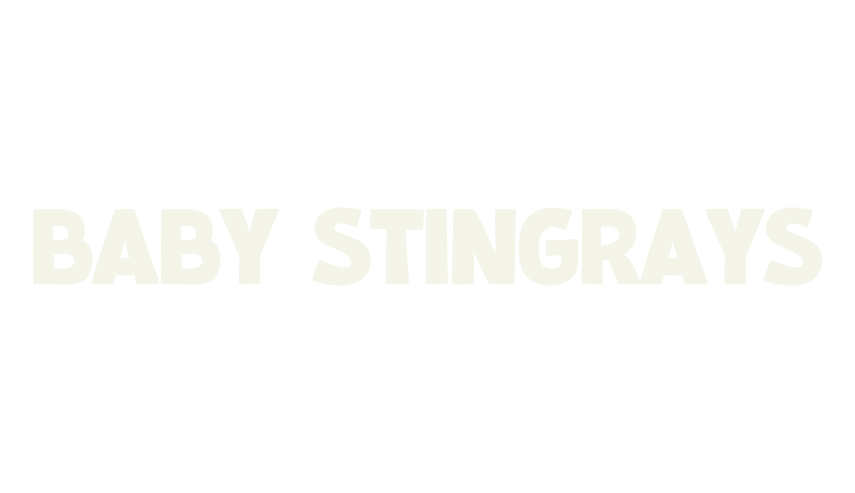 Baby Stingrays, retro font preview