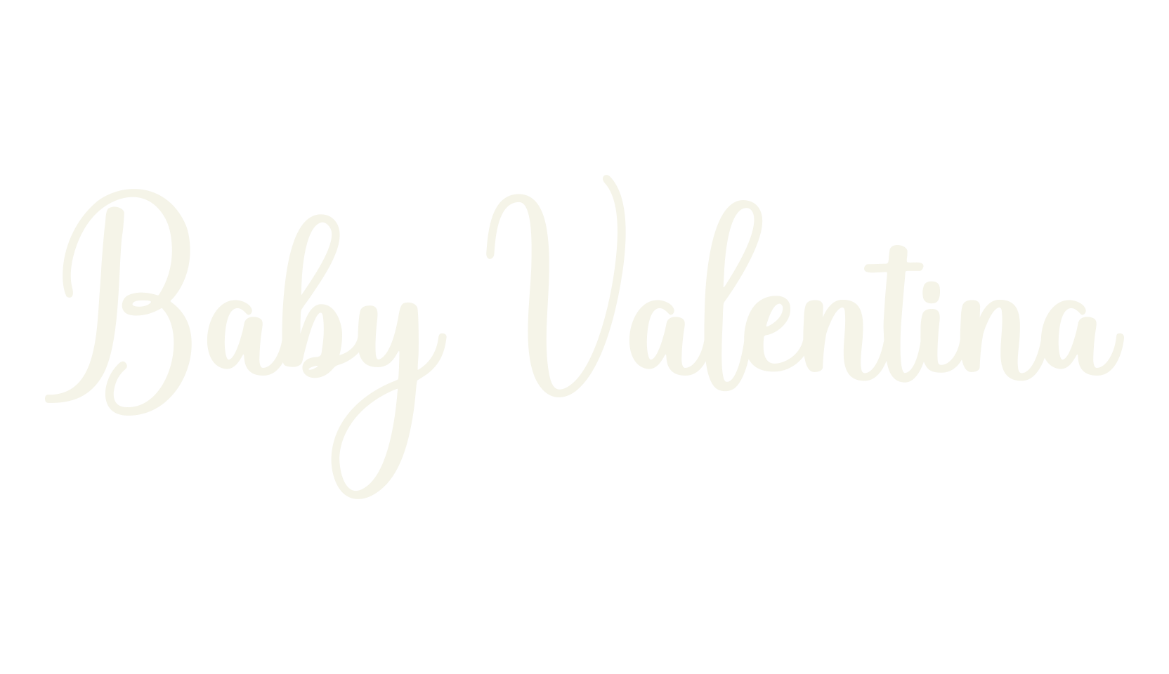 Baby Valentina, cursive font preview