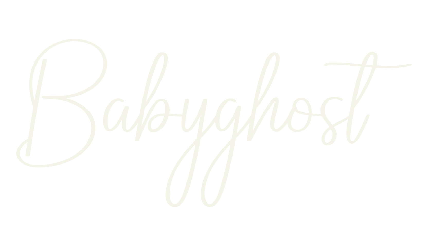 Babyghost, script font preview