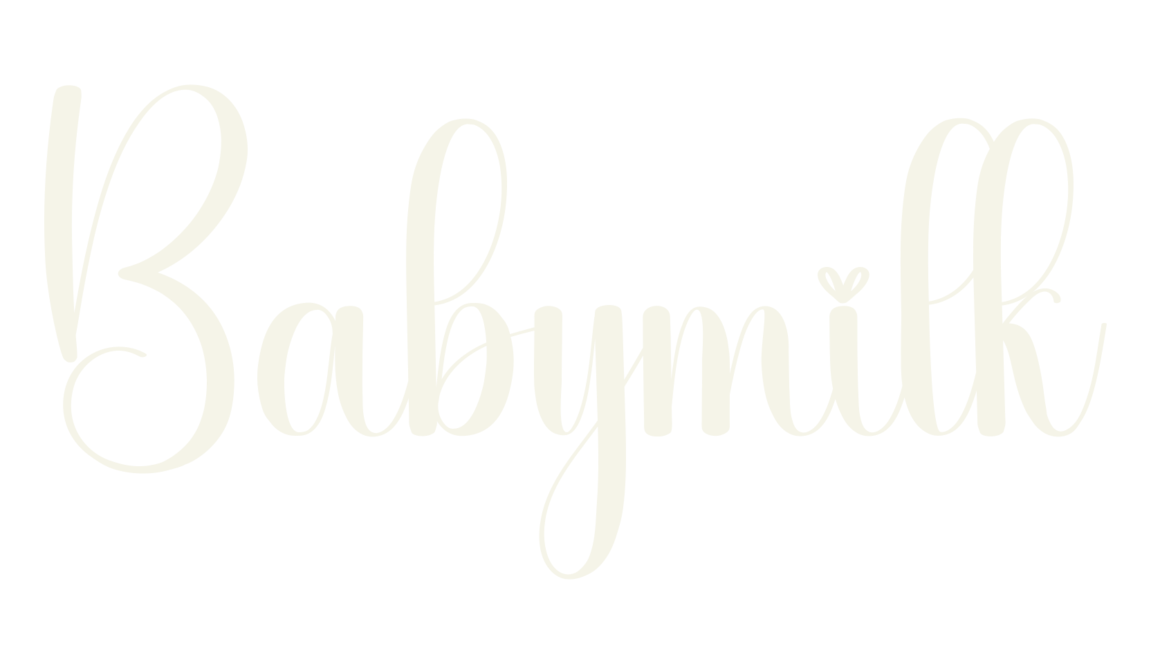 Babymilk, calligraphy font preview