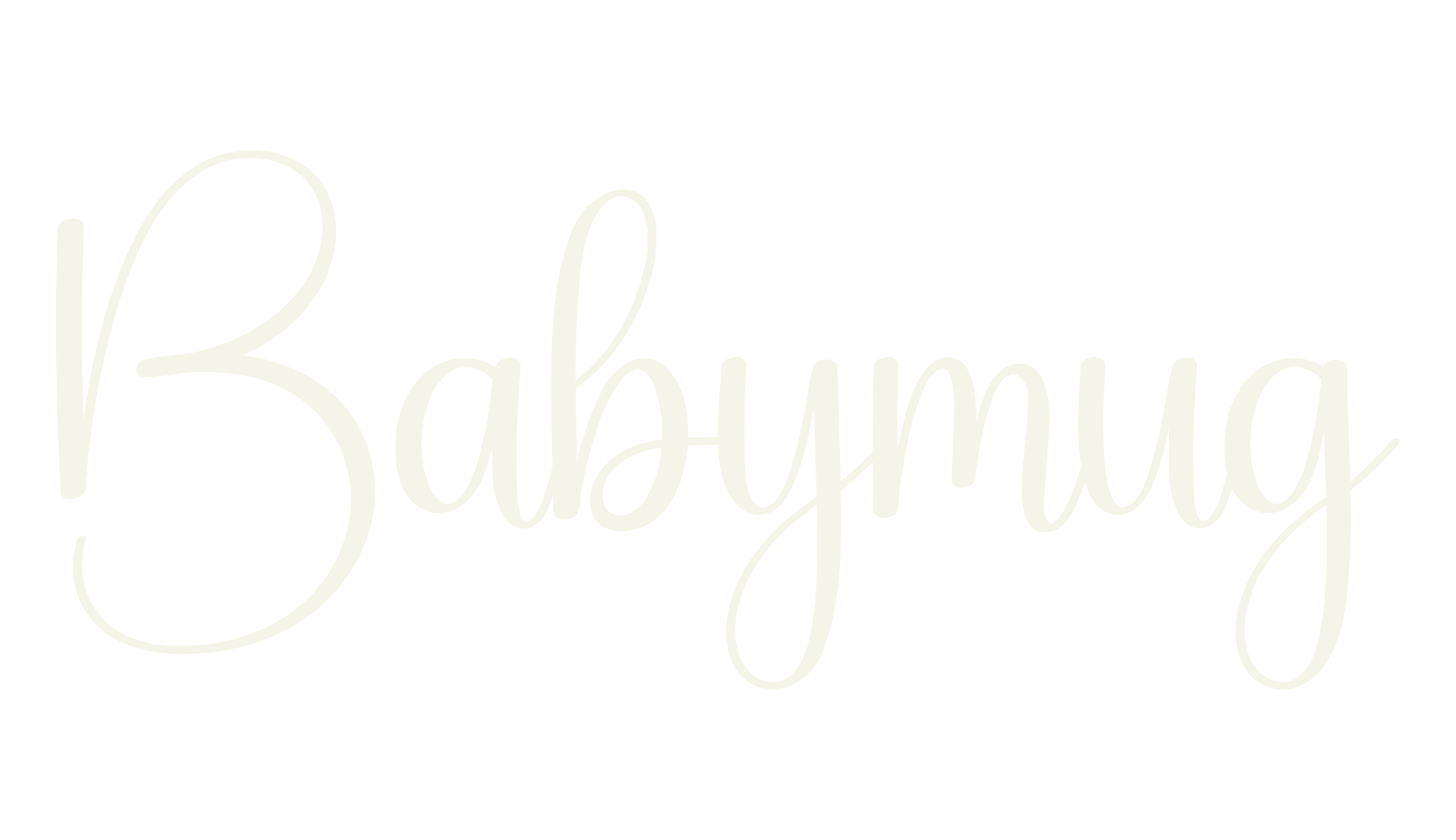 Babymug, script font preview
