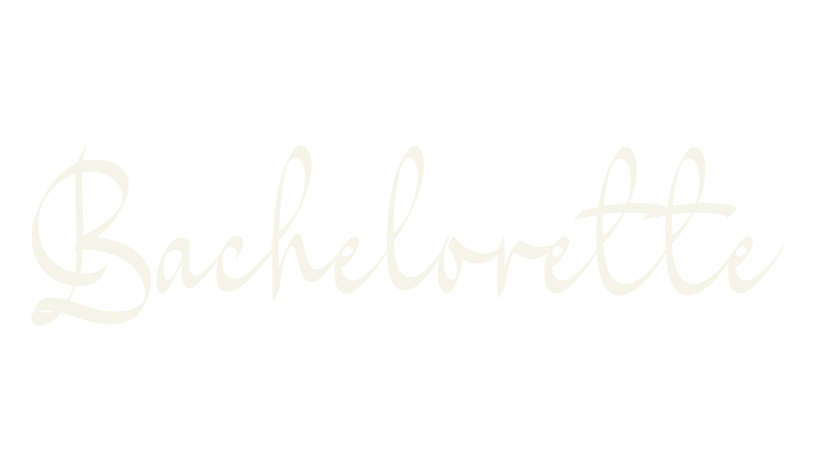 Bachelorette, lettering font preview