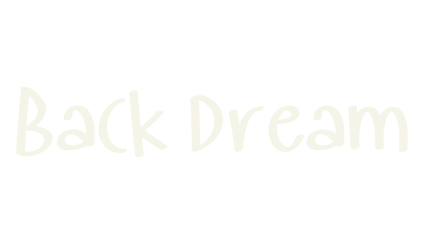 Back Dream, design font preview