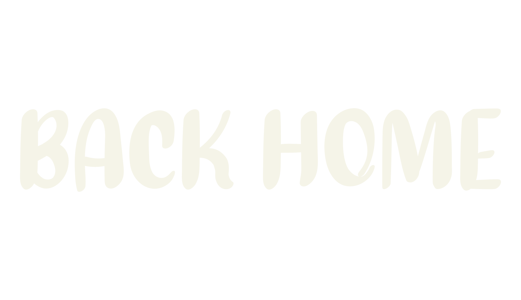 BACK HOME, fancy font preview