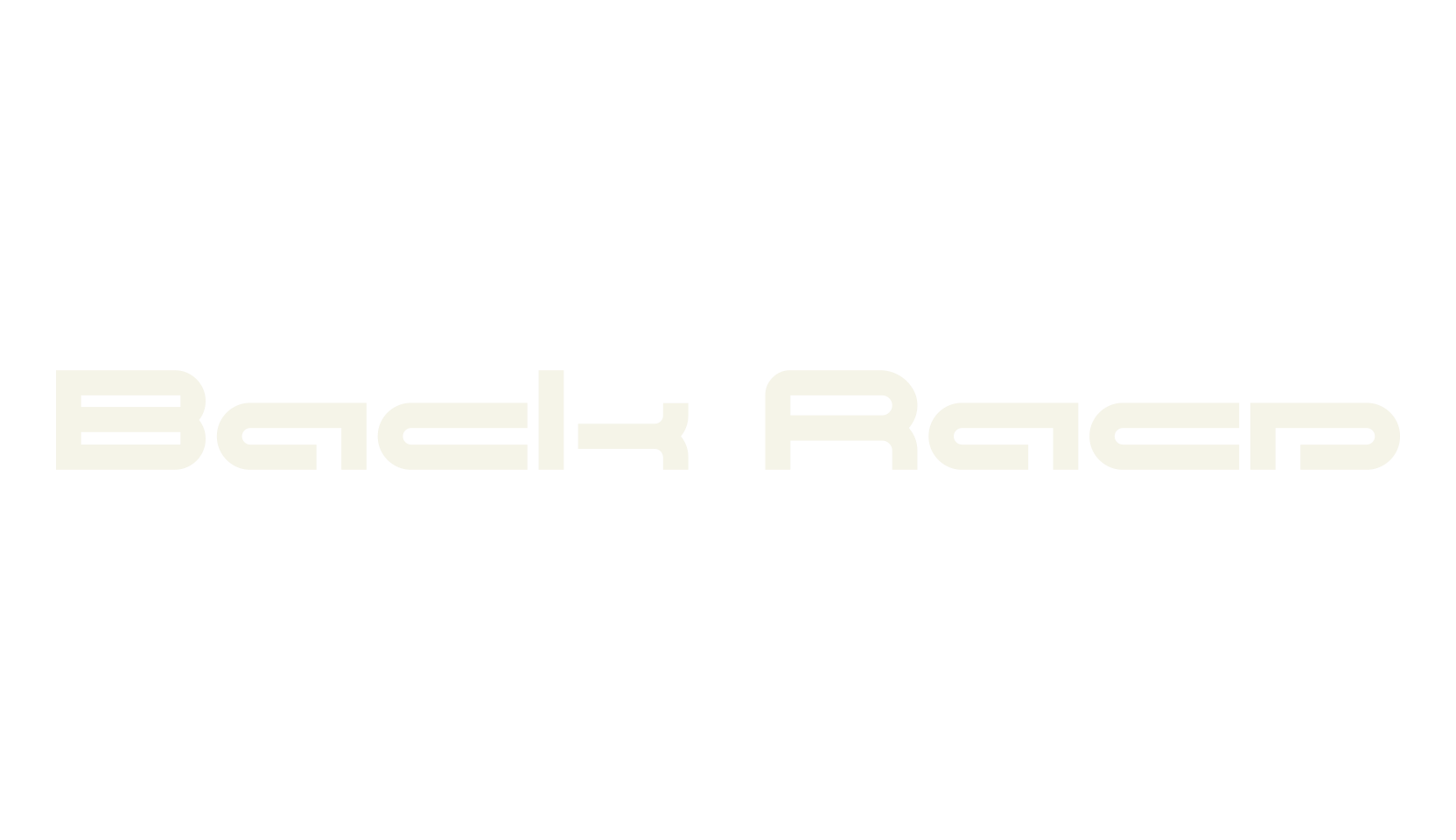 Back Race, racing font preview