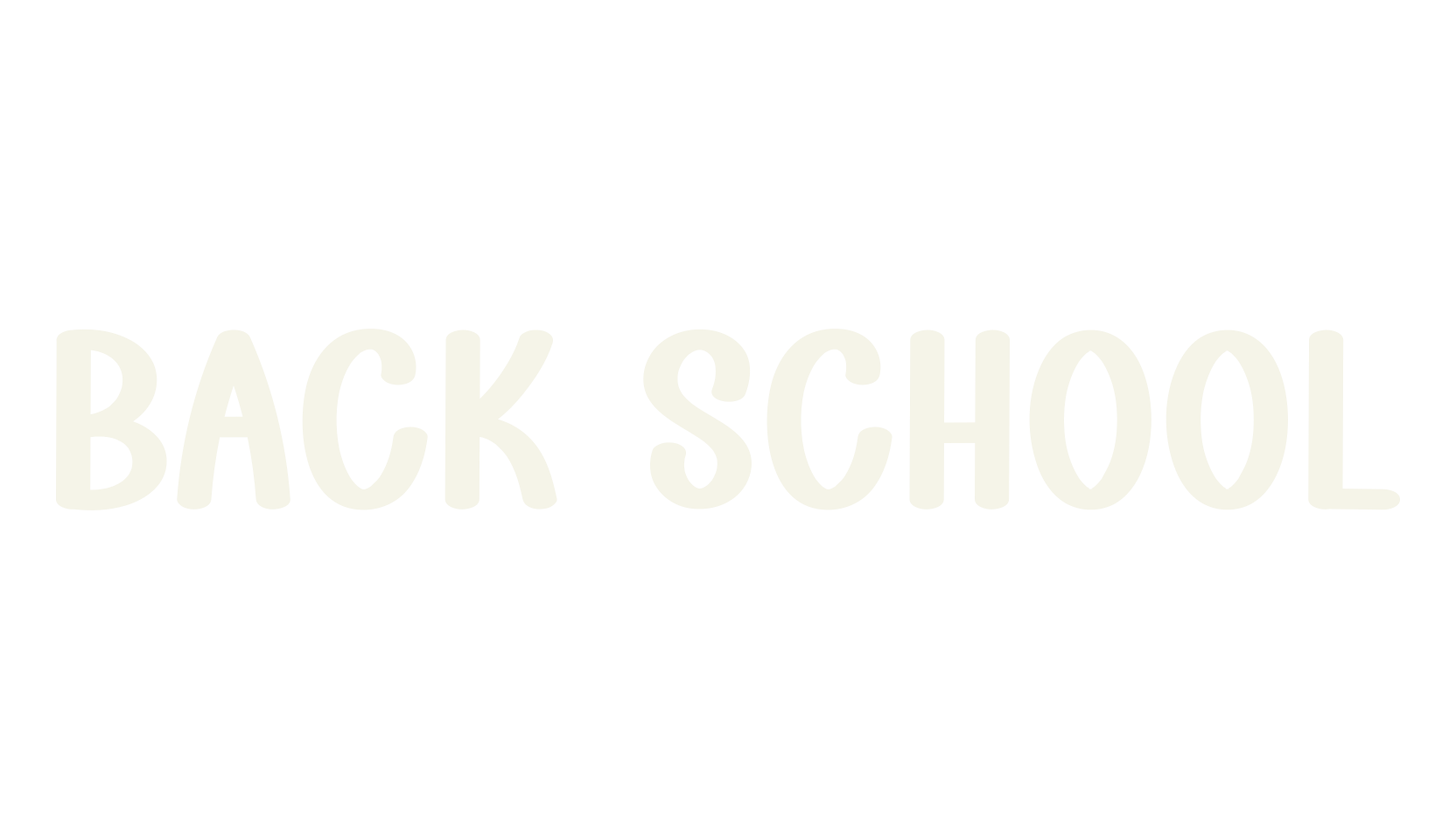 Back School, alphabet font preview