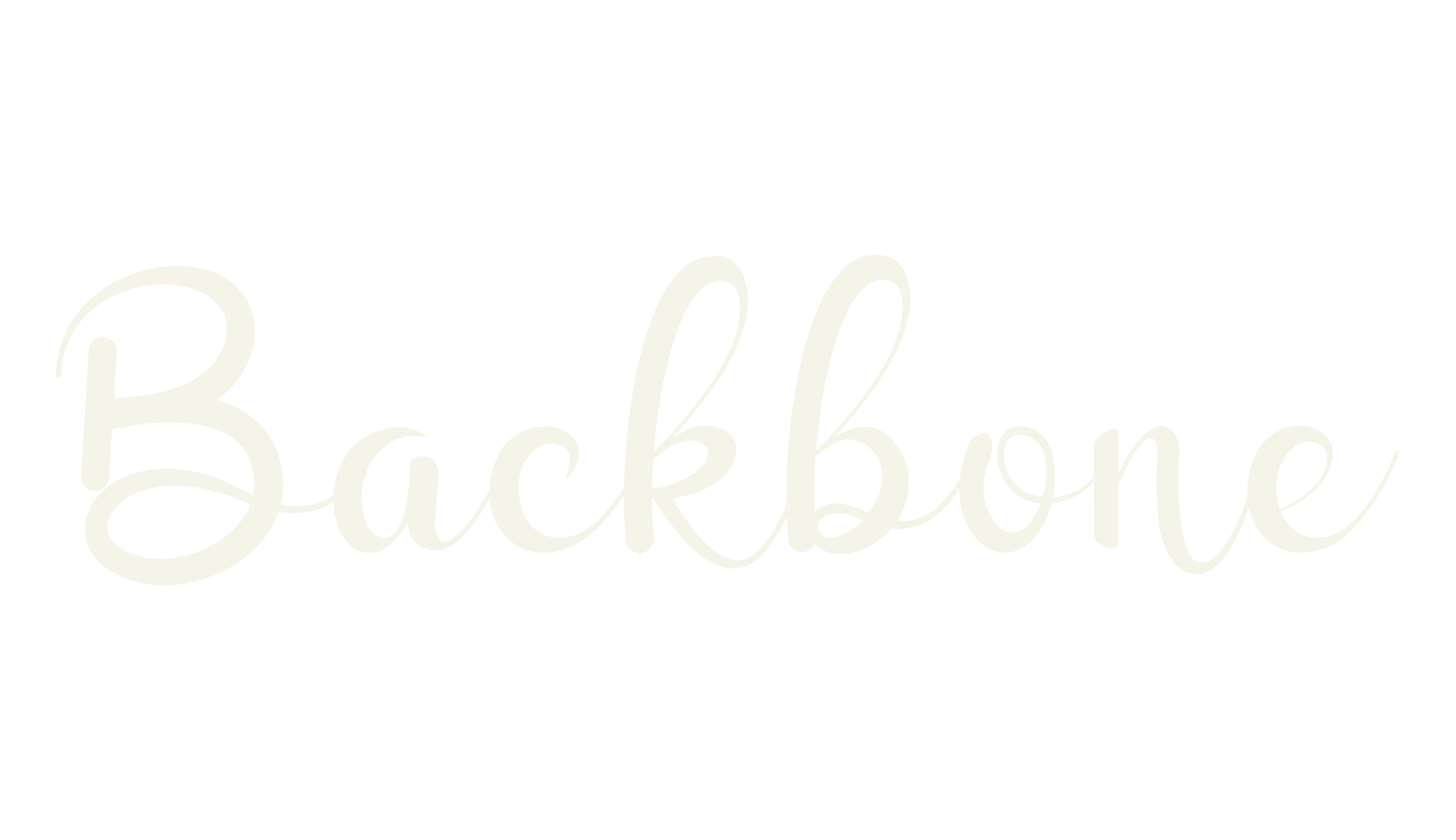 Backbone, cursive font preview