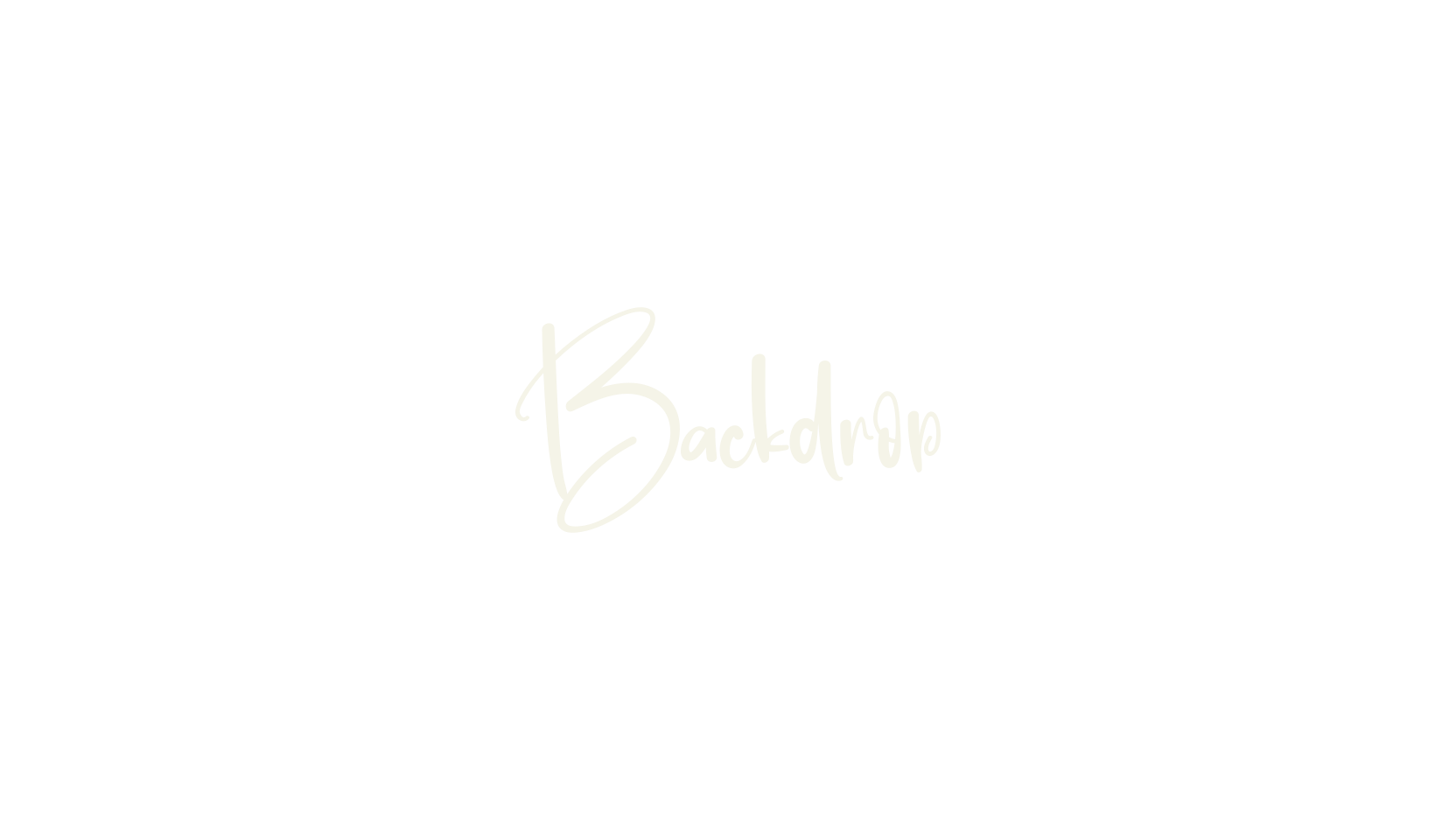 Backdrop, calligraphy font preview
