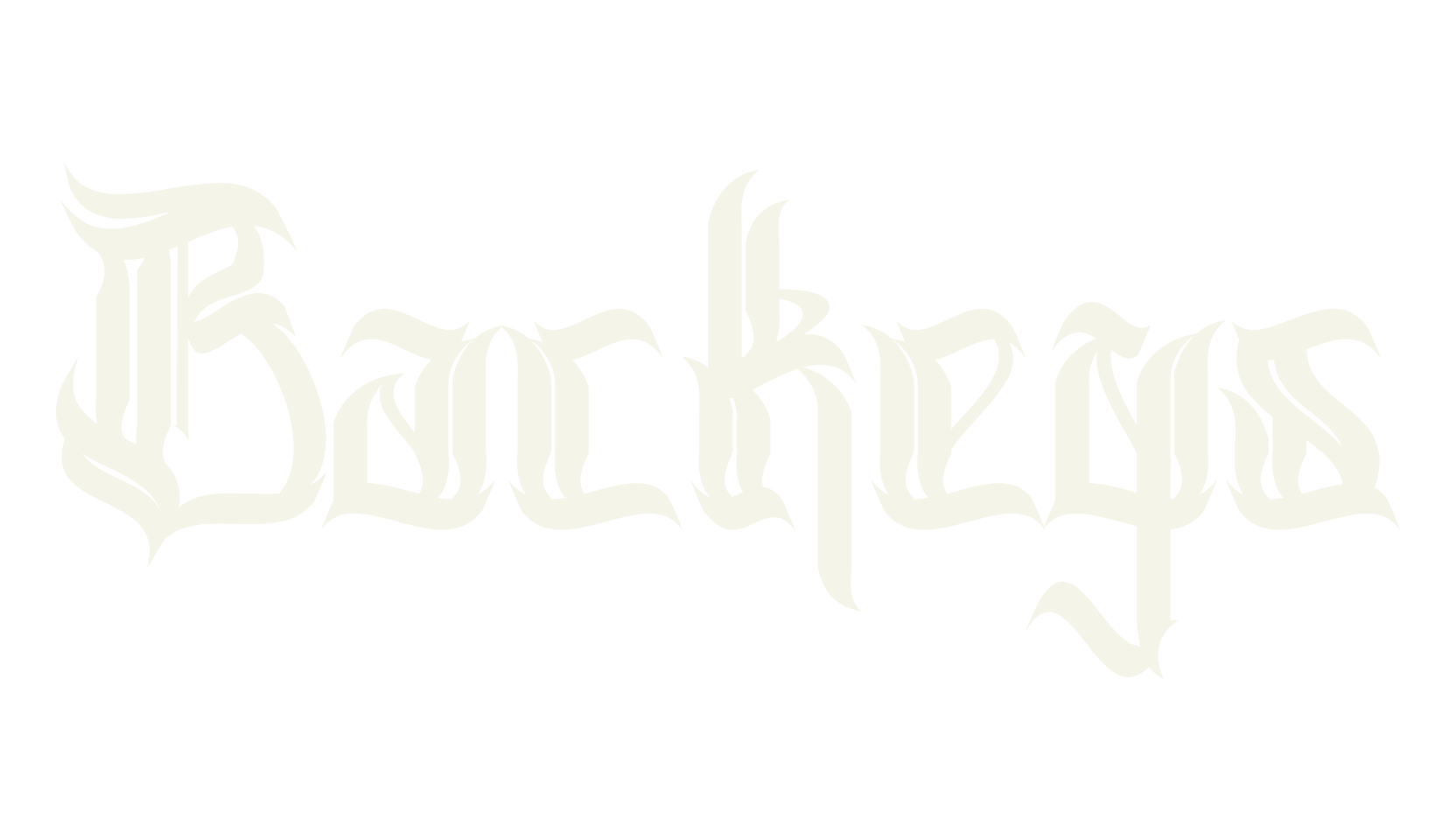 Backeys, old english font preview