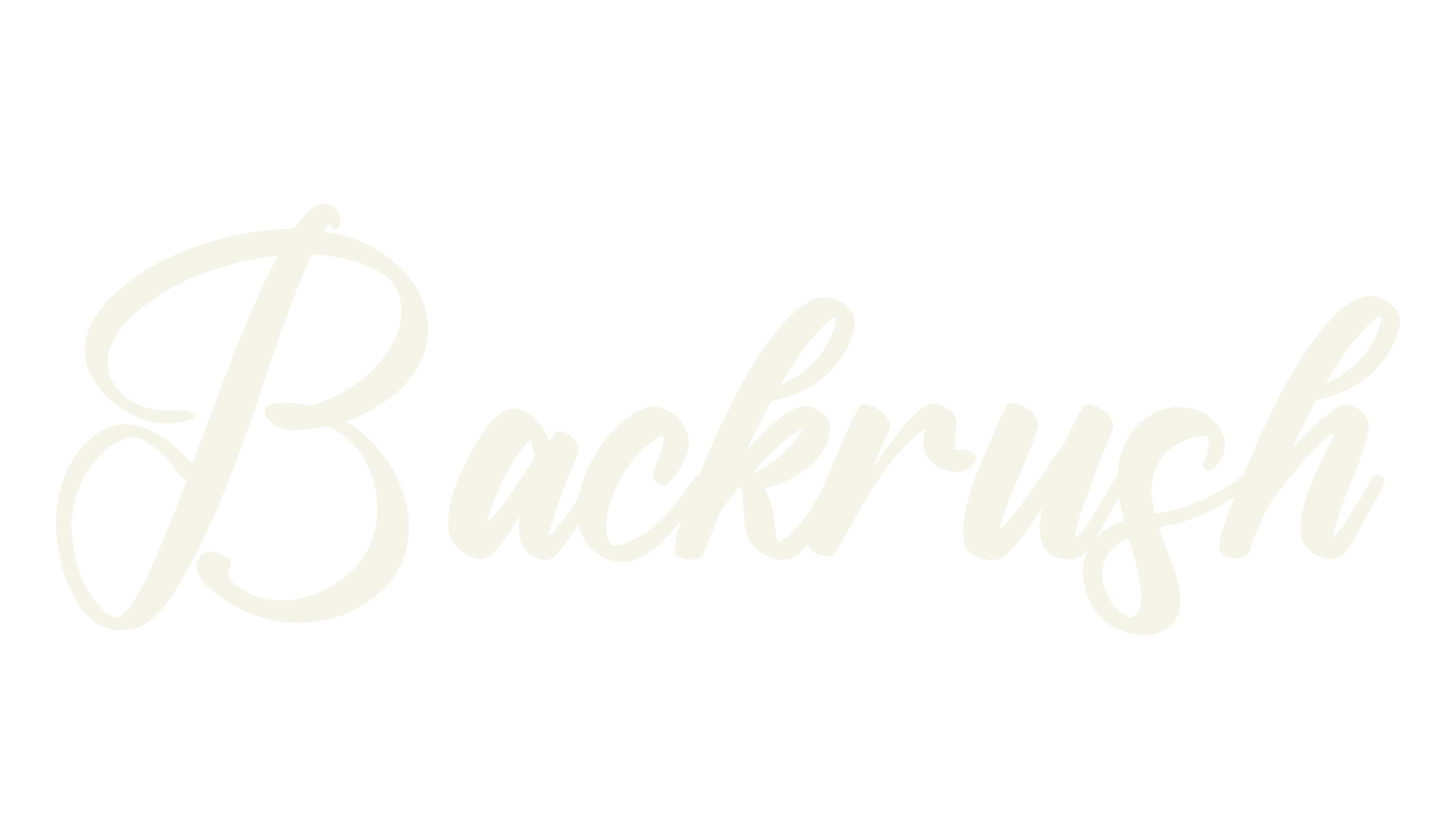 Backrush, script font preview