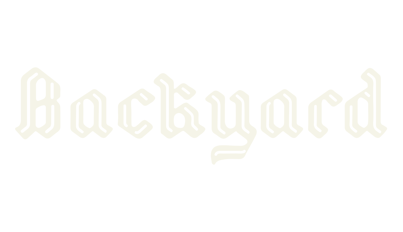 Backyard, fashion script font preview