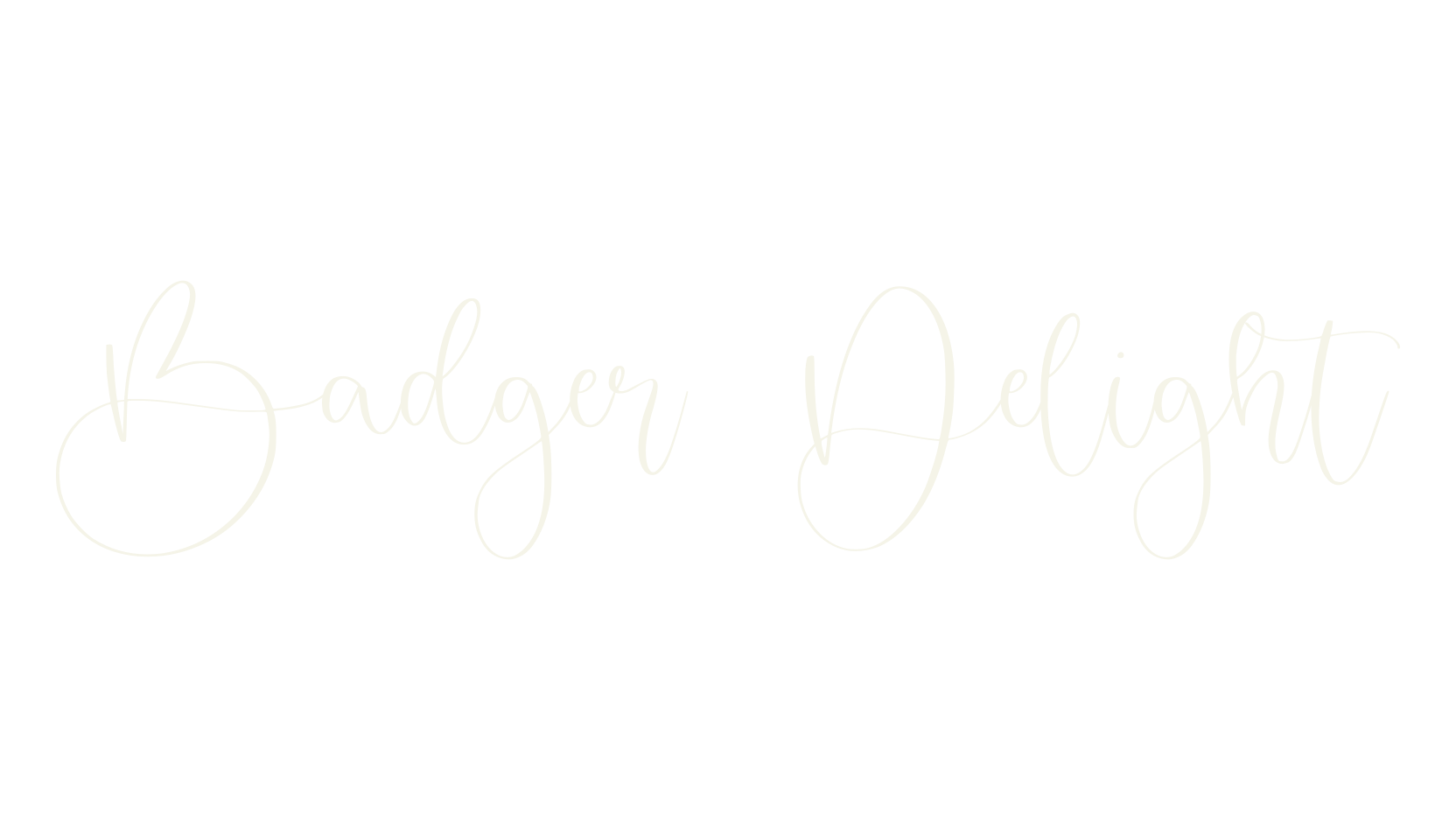 Badger Delight, calligraphy font preview