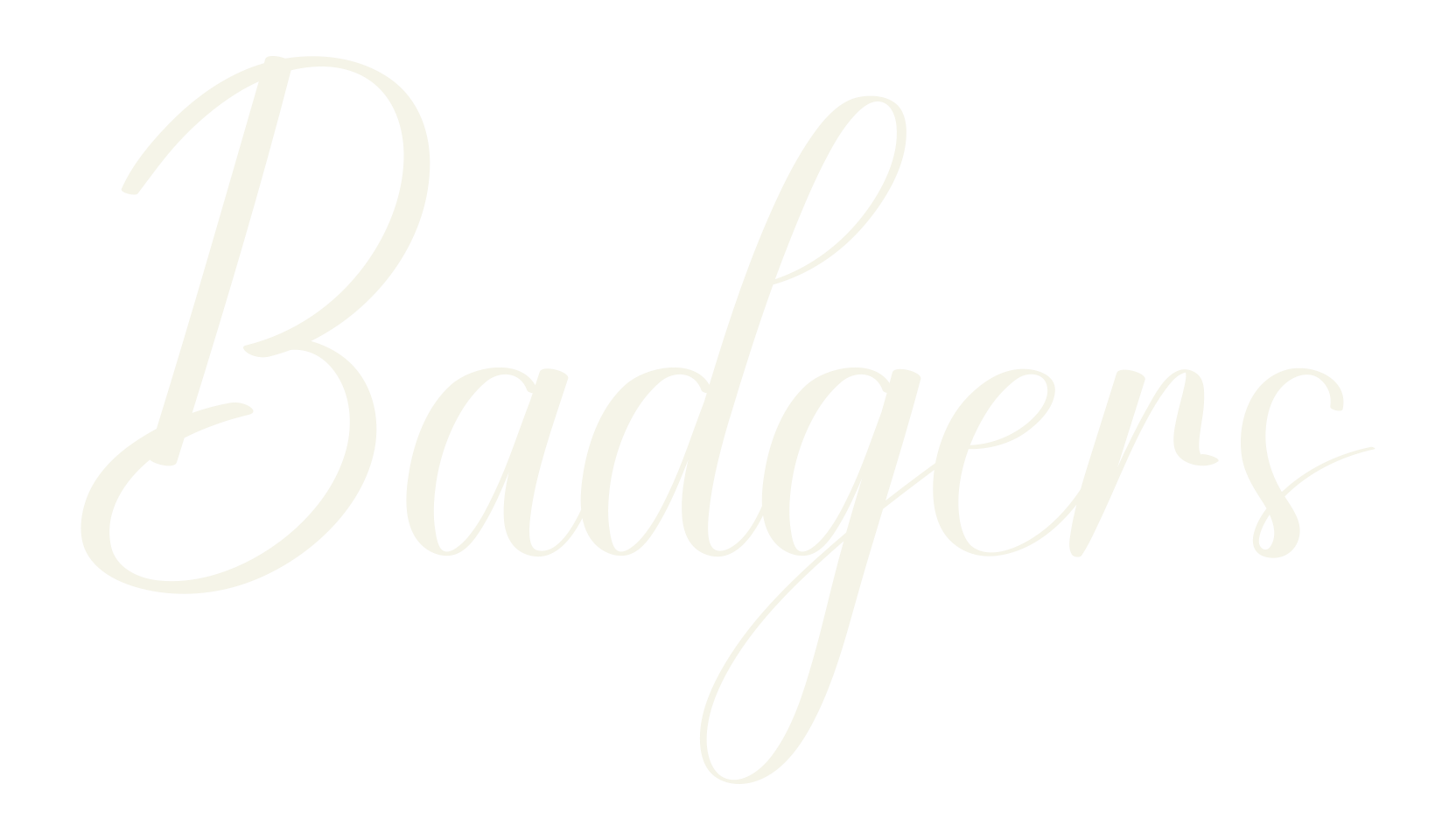 Badgers, calligraphy font preview