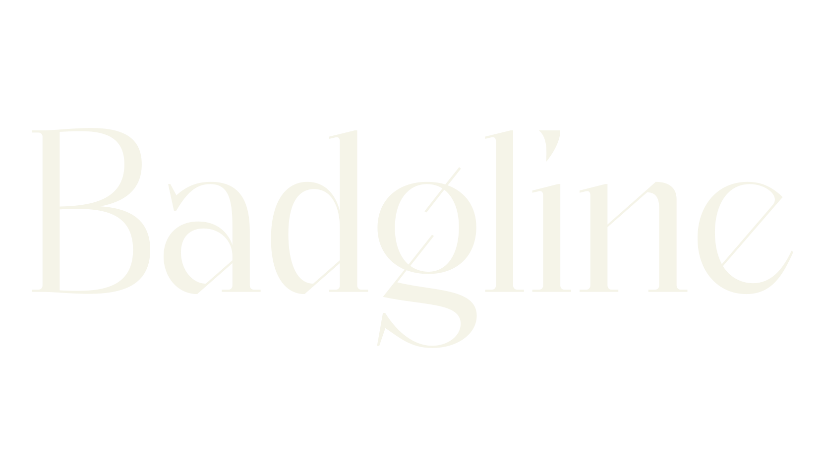 Badgline, serif font preview
