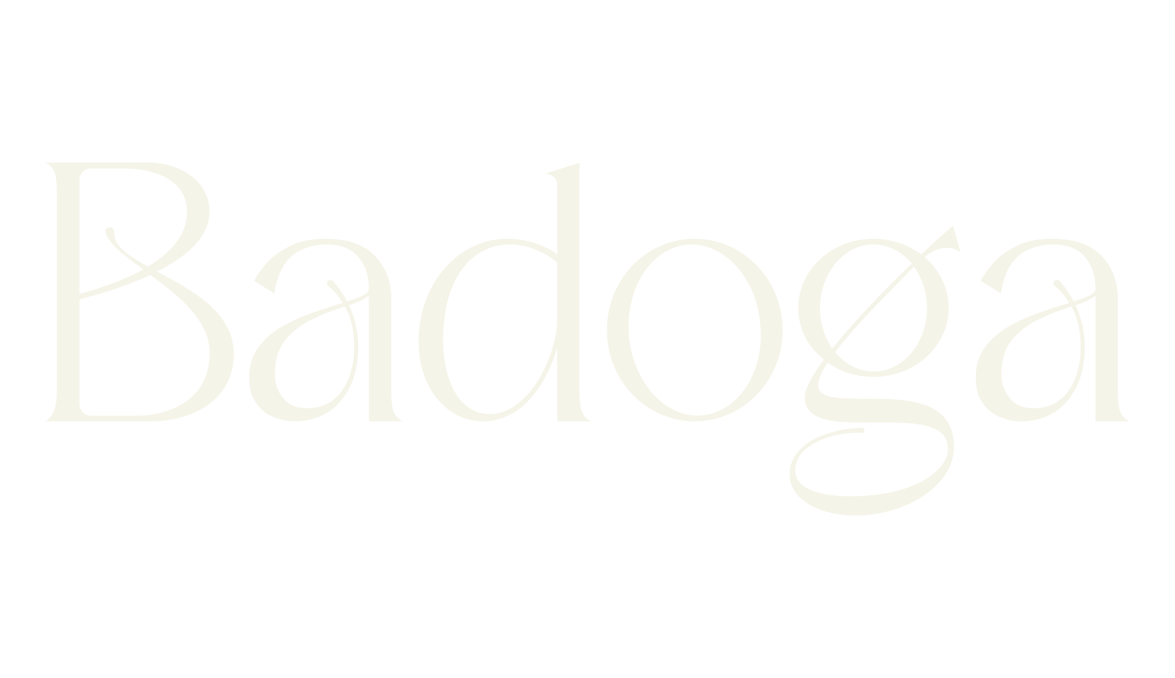 Badoga, serif font preview