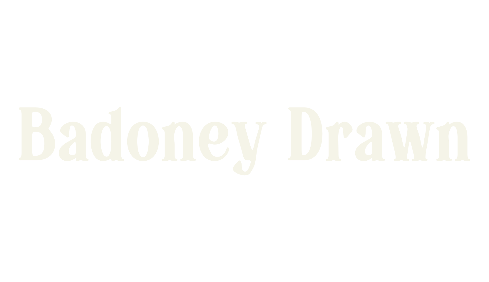 Badoney Drawn, weird font preview