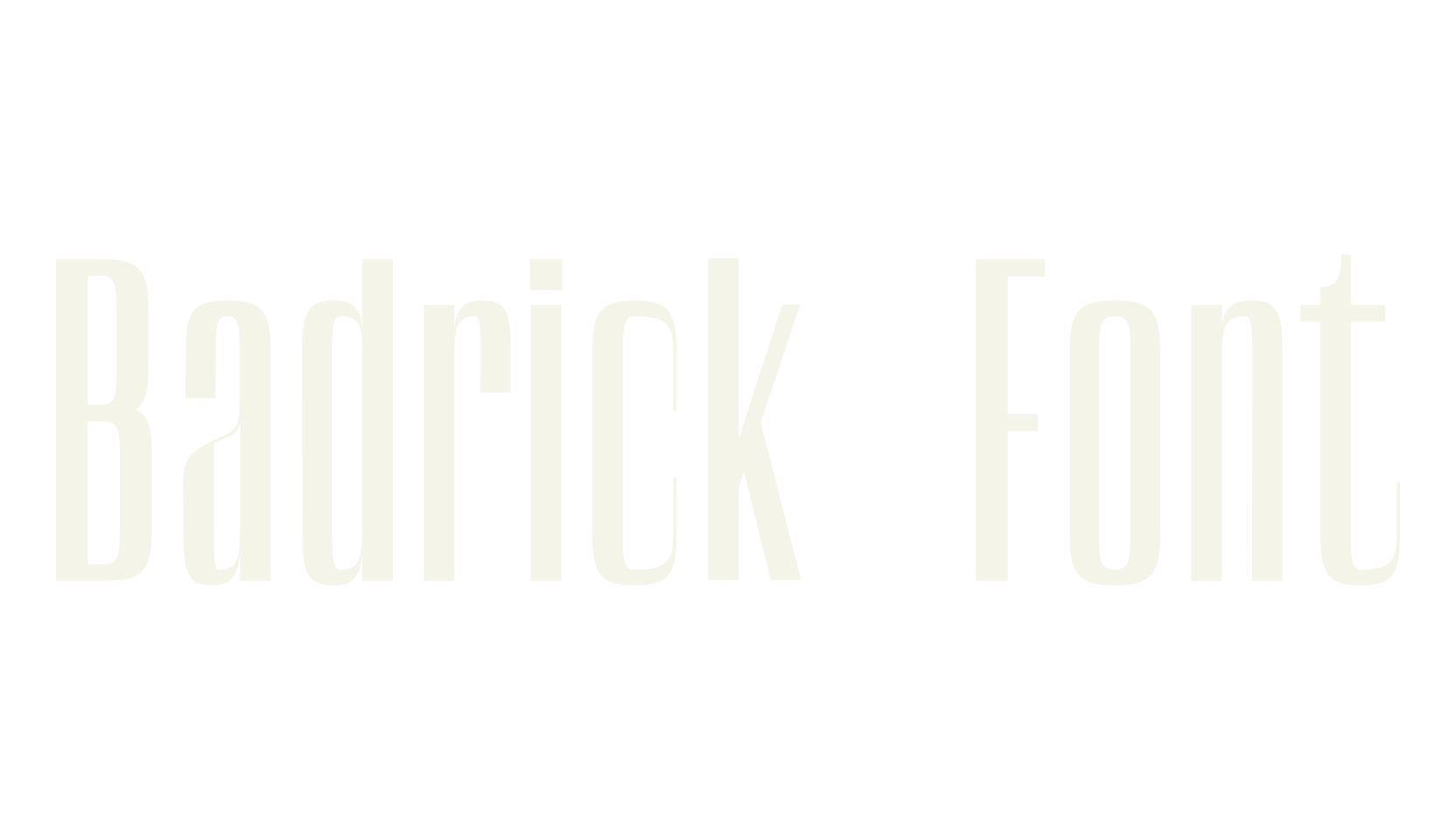Badrick Font, design font preview