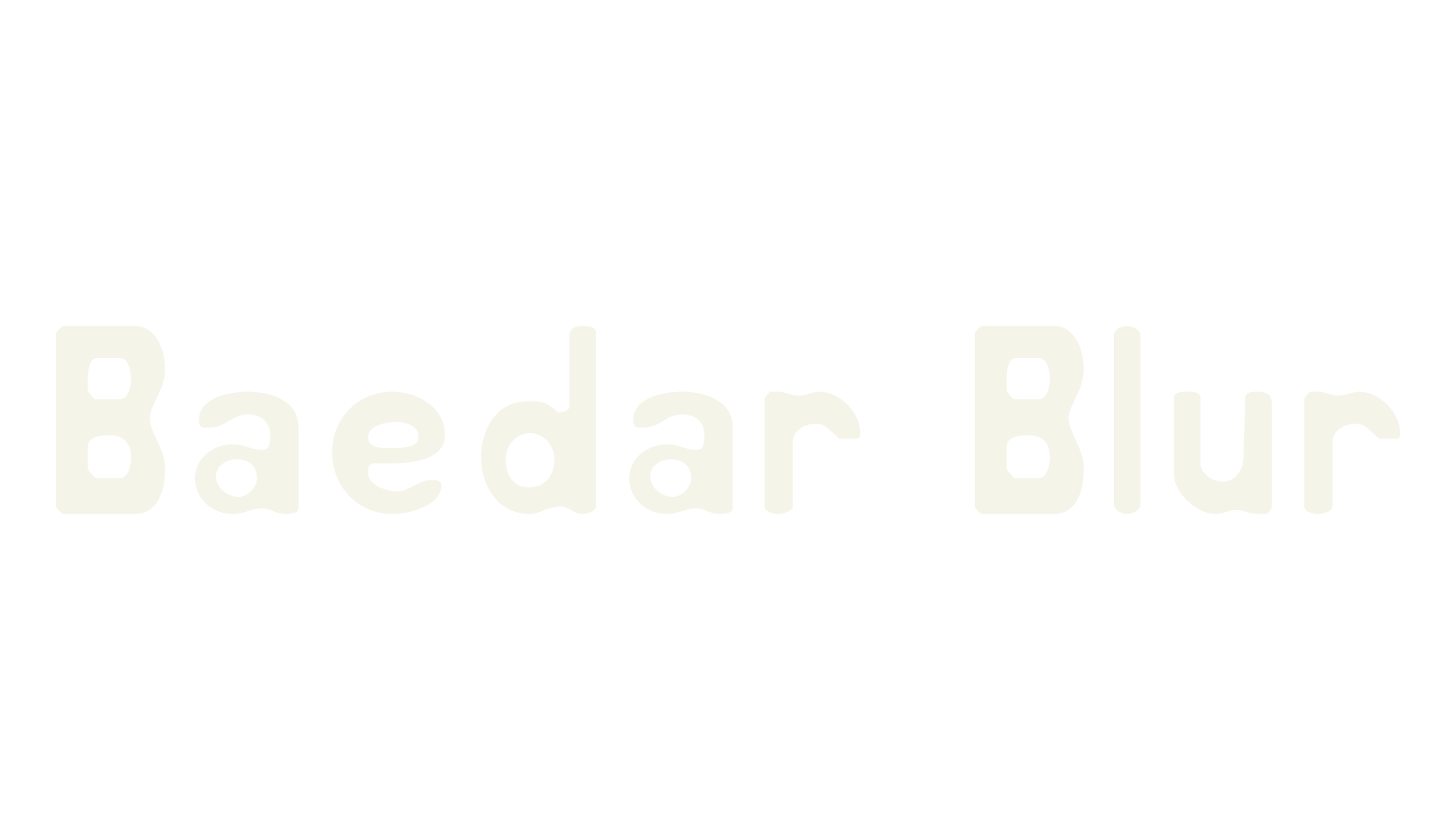 Baedar Blur, artistic font preview