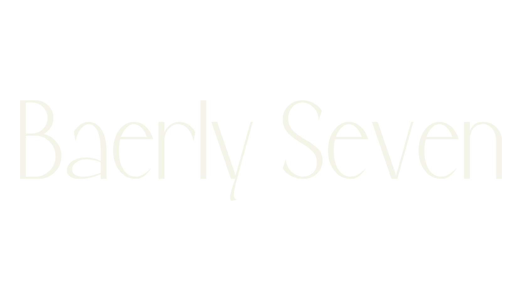 Baerly Seven, minimalist font preview