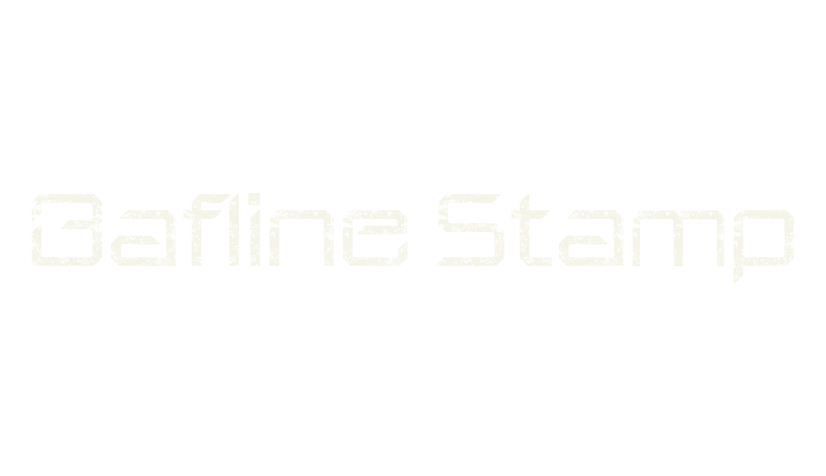 Bafline Stamp, stamp font preview