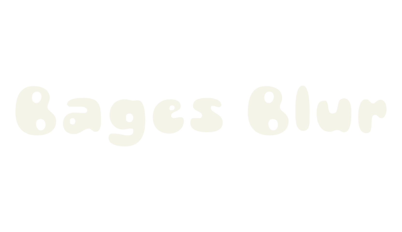 Bages Blur, bubble font preview